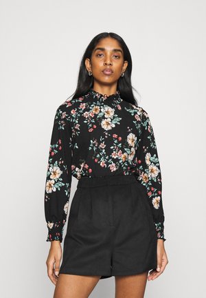 ONLZILLE NAYA SMOCK - Long sleeved top - black/femme