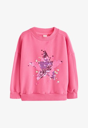 Next REGULAR FIT - SWEATSHIRT - Felpa - pink sequin star