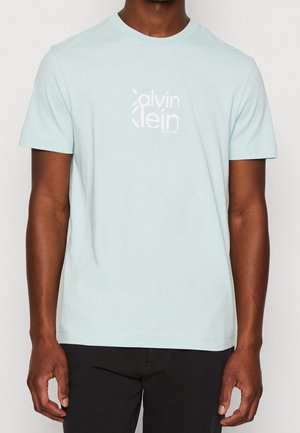 Print T-shirt - blue-grey