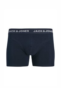 Ανδρικά εσώρουχα boxer σε ναυτικό μπλε χρώμα με ελαστική μέση "JACK & JONES" και εμφανείς ραφές.