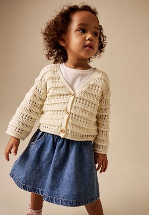 Next, REGULAR FIT - V-NECK  - Strickjacke - ecru