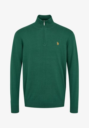 U.S. Polo Assn. BRISON HALF ZIP - Striktrøje - rain forest