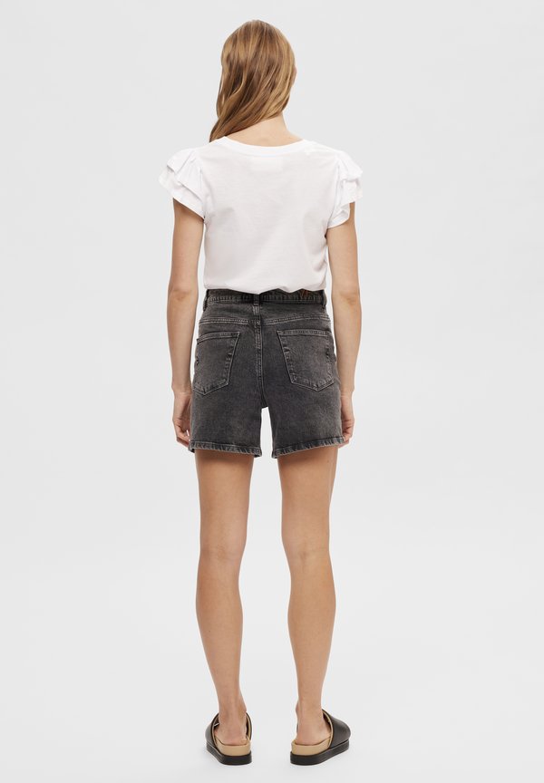 SLFCAMILA SS RUFFLE - Print T-shirt3