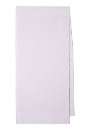 Coperta in pile di un leggero colore viola, forma rettangolare, texture morbida, con bordi puliti e senza motivi o dettagli hardware visibili.