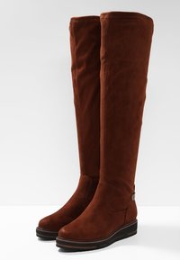 Marco Tozzi Botas de cuña - cognac