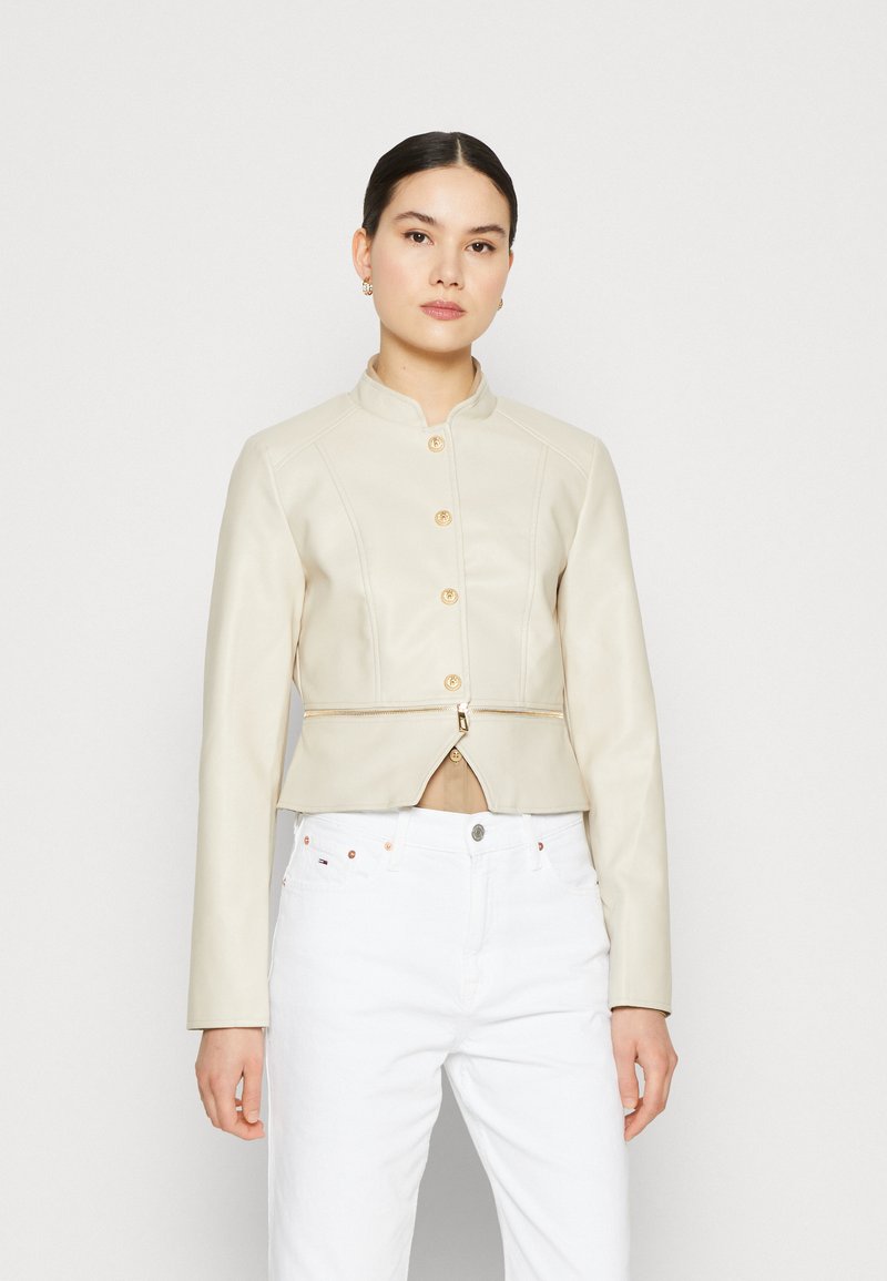 Vero Moda VMANNIKA SHORT JACKET Giacca in similpelle oatmeal/gold