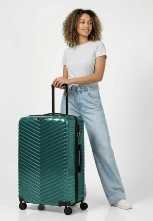 Redolz, ESSENTIALS 18 2.0 4 ROLLEN TROLLEY L 76 CM MIT DEHNFALTE UNISEX - Trolley - metallic-green shiny