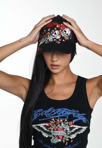 Ed Hardy UNISEX SKULL-BLOSSOM FRONT TRUCKER - Cap - black