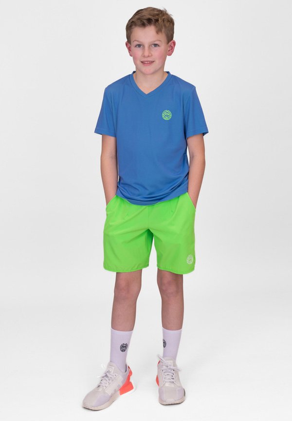 INSIDE OUT JUNIOR V-NECK - Sport T-Shirt - blau neongrün