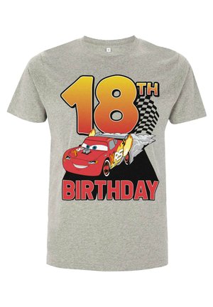 Disney CARS 2 LIGHTNING BIRTHDAY 18 - Triko s potiskem - melange grey
