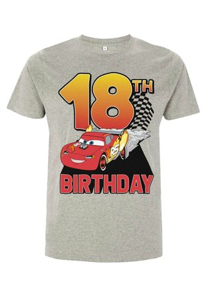 CARS 2 LIGHTNING BIRTHDAY 18 - T-shirt imprimé - melange grey