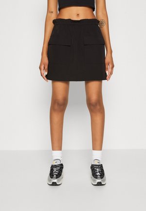 Noisy May NMKIRBY PAPERBAG SHORT SKIRT - Μίνι φούστα - black