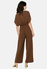 LolaLiza FLOWY BELTED - Jumpsuit - camel brown