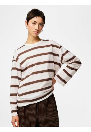 MILA LOOSE TEE  - Topper langermet - coffee quartz