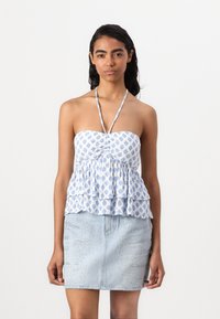Hollister Co. STRAPLESS CONVERTIBLE DOUBLE TIER BABYDOLL - Toppi - white