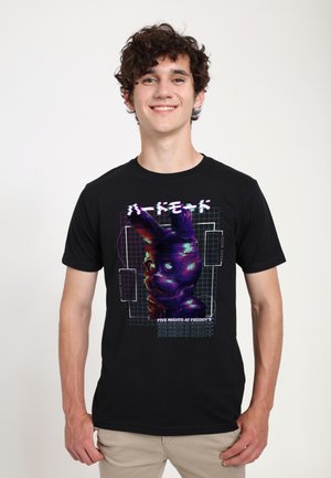 FIVE NIGHTS AT FREDDYS HARD MODE BONNIE GLITCH - T-Shirt print - black