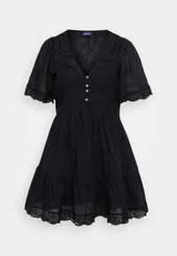 FLUTTER MINI DRESS - Košilové šaty - true black