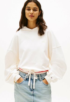 LOGO BOXY  - Jersey con capucha - ancient white
