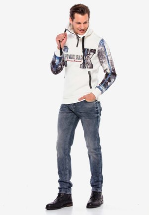 Cipo & Baxx mit ausgefallener Gitter-Musterung - Jeans Slim Fit - blau