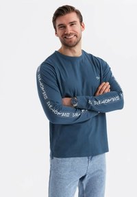 Ombre - LONGSLEEVE WITH STRIPES AND PRINT - Print T-shirt - dark blue Thumbnail Image 1