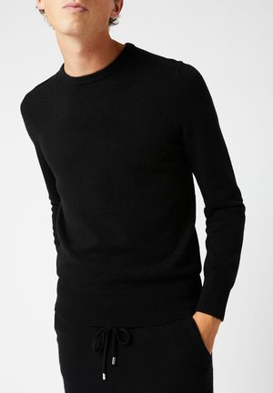 ROUND NECK - Strickpullover - noir