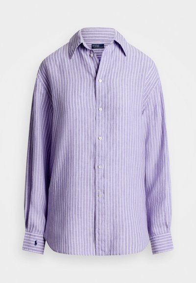 Polo Ralph Lauren CLASSIC FIT STRIPED LINEN SHIRT - Užsagstoma palaidinė - purple/white