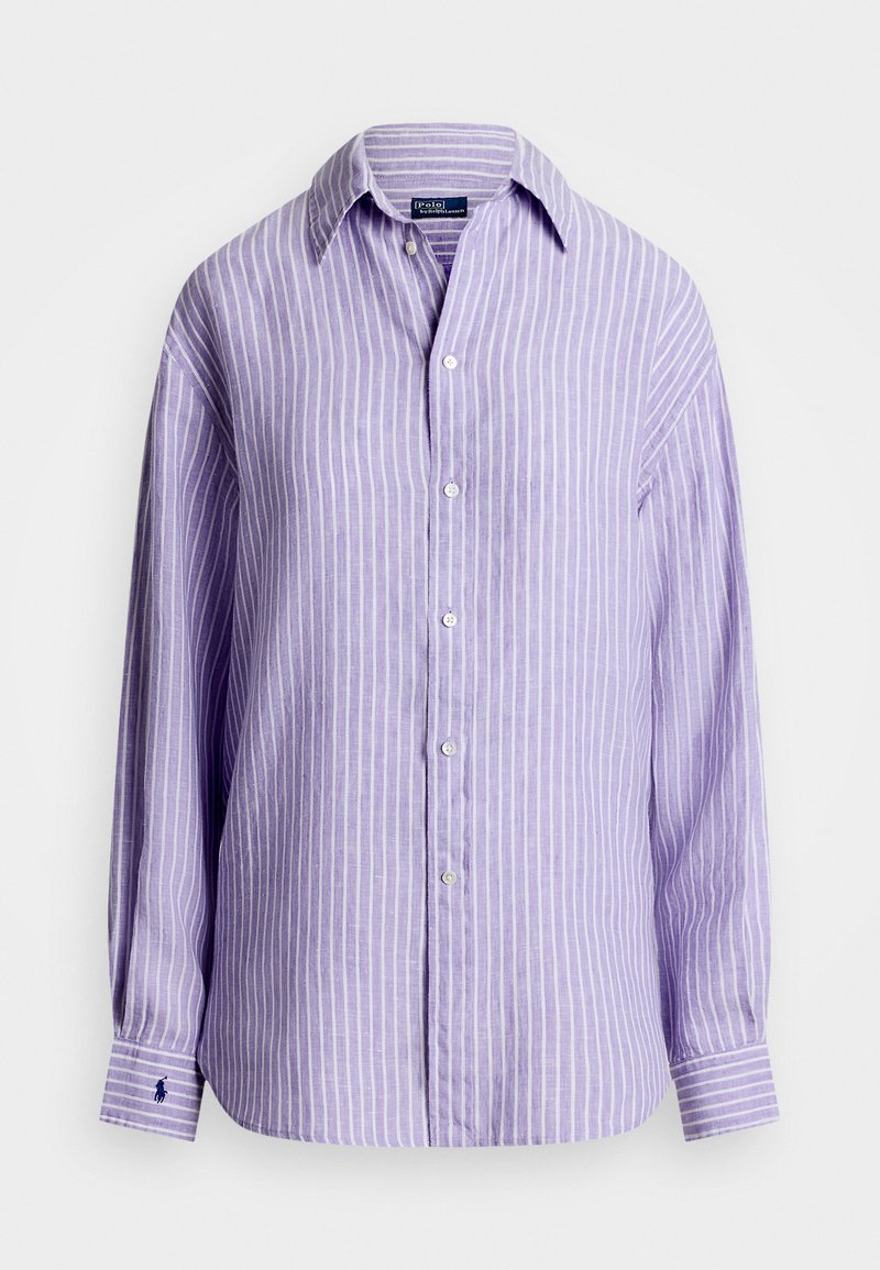 Polo Ralph Lauren CLASSIC FIT STRIPED LINEN SHIRT - Užsagstoma palaidinė - purple/white