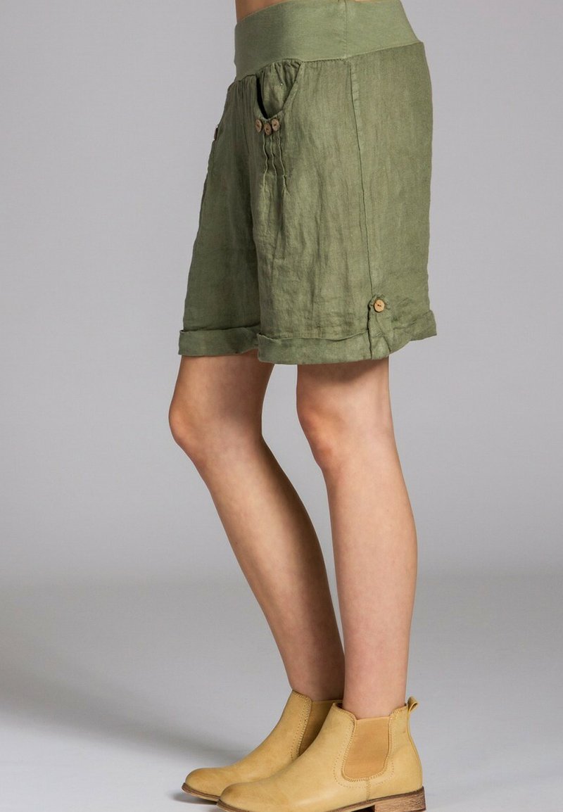Damen Kleider | Caspar Shorts oliv grün/oliv - RF46030 Damen Kleider | Caspar Shorts oliv grün/oliv - RF46030