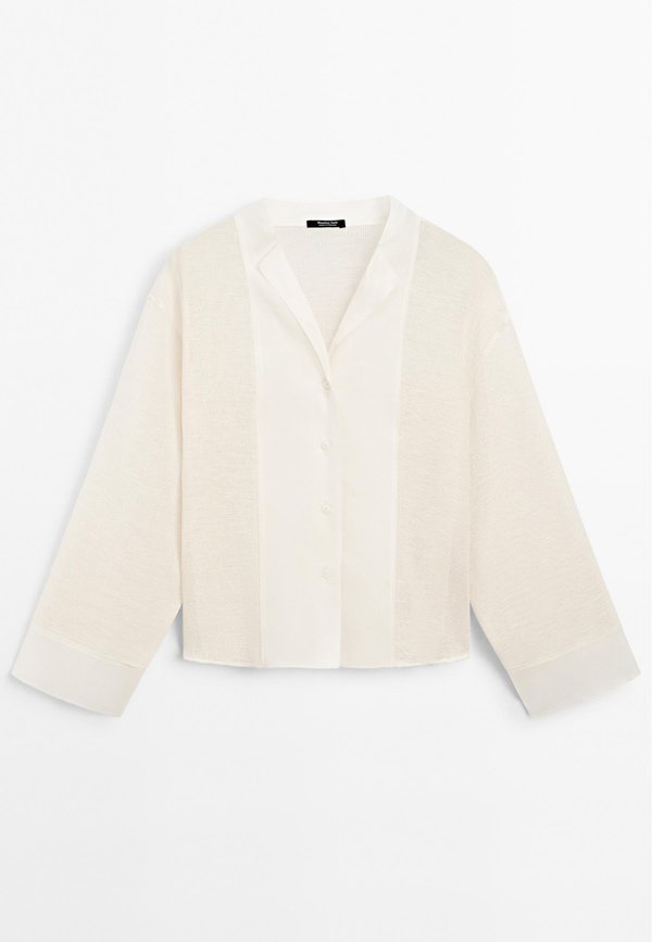 DETAIL - Button-down blouse - beige4