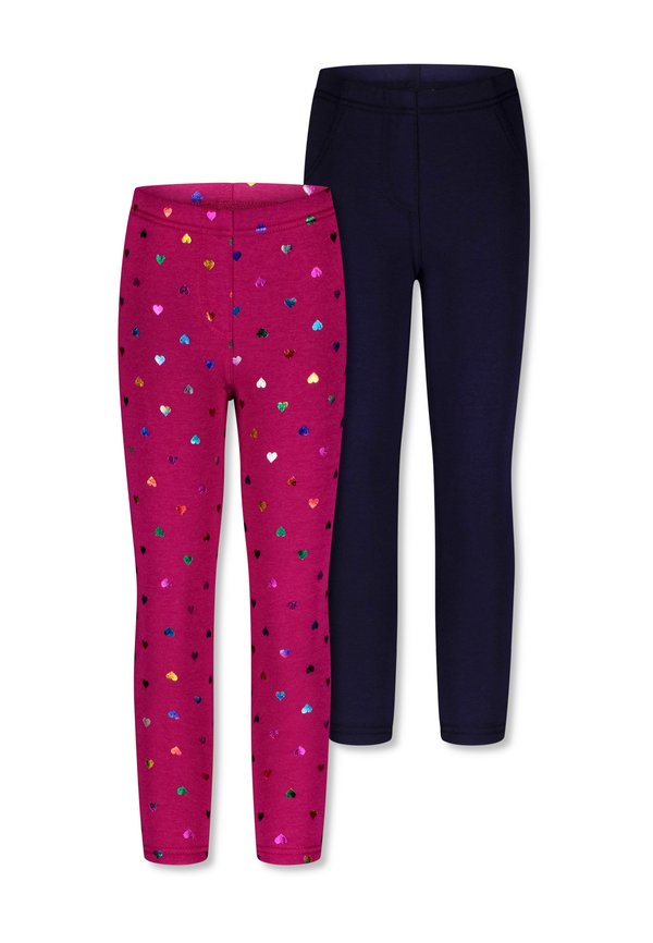 2 PACk - Leggings - Hosen - donkerblauw roze