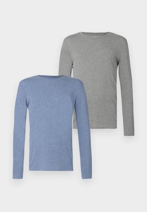 2 PACK - Top s dlhým rukávom - mottled blue/mottled grey