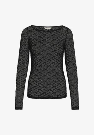 Cream, CRORINA FITTED LONG SLEEVE - Blouse - pitch black