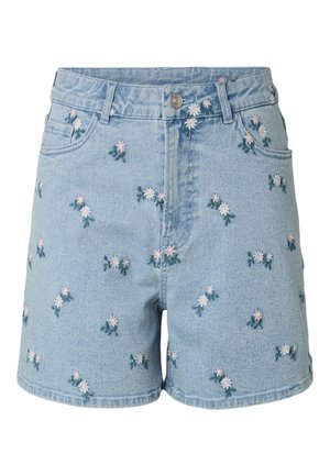 Pieces, PCFLORA  - Farmer rövidnadrágok - light blue denim