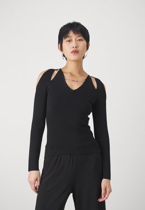 KARL LAGERFELD CUT OUT - Pullover - black
