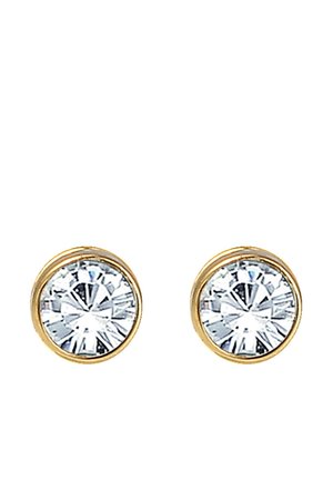SPARKLING BASIC - MIT KRISTALLEN VON SWAROVSKI® - Øreringe - gold-colored