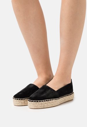 LEATHER - Espadrilles - black