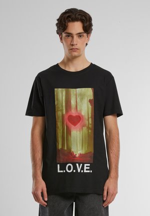 WOOD LOVE  - Print T-shirt - black