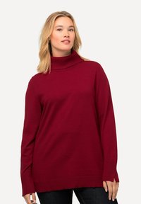 Ulla Popken ROLLKRAGEN BÜNDCHEN - Pullover - dark red