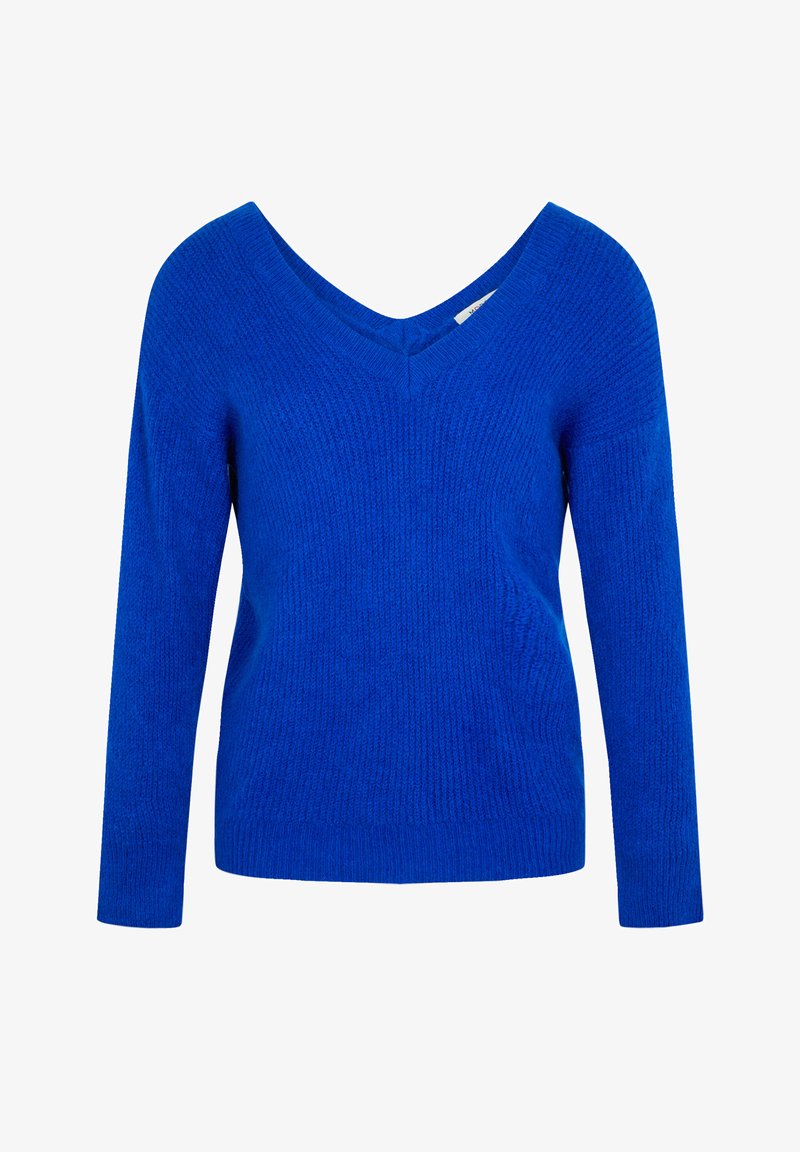 Morgan WITH V-NECK Pullover bleu electrique/bleu métallisé