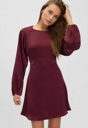 Vero Moda, VMMIRO LS SHORT DRESS WVN NOOS - Robe de jour - windsor wine