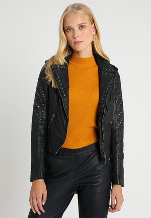 TITANA - Lederjacke - vintage black