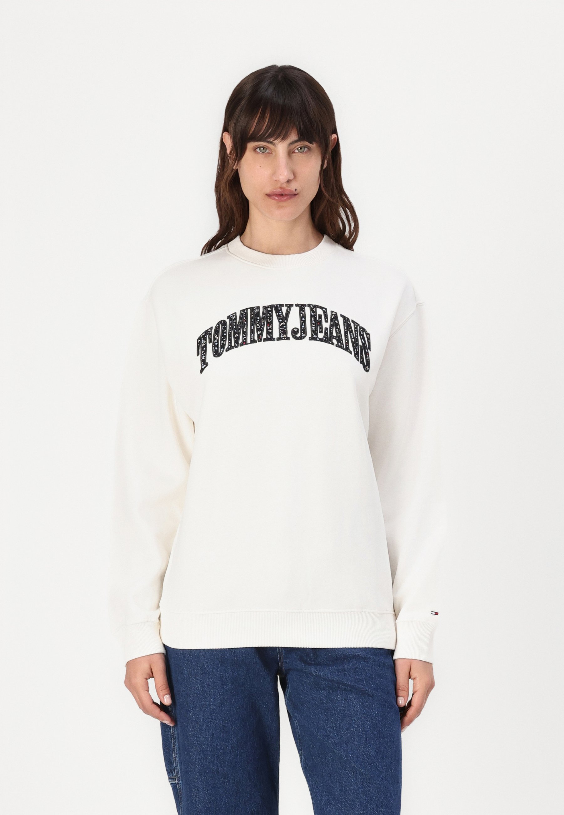 Crew Neck Felpa Bianca Tommy Jeans TOMMY JEANS Women's White