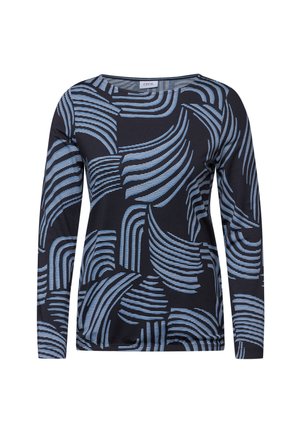 MIT GRAFISCHEM MUSTER - Langærmet T-shirt - blau