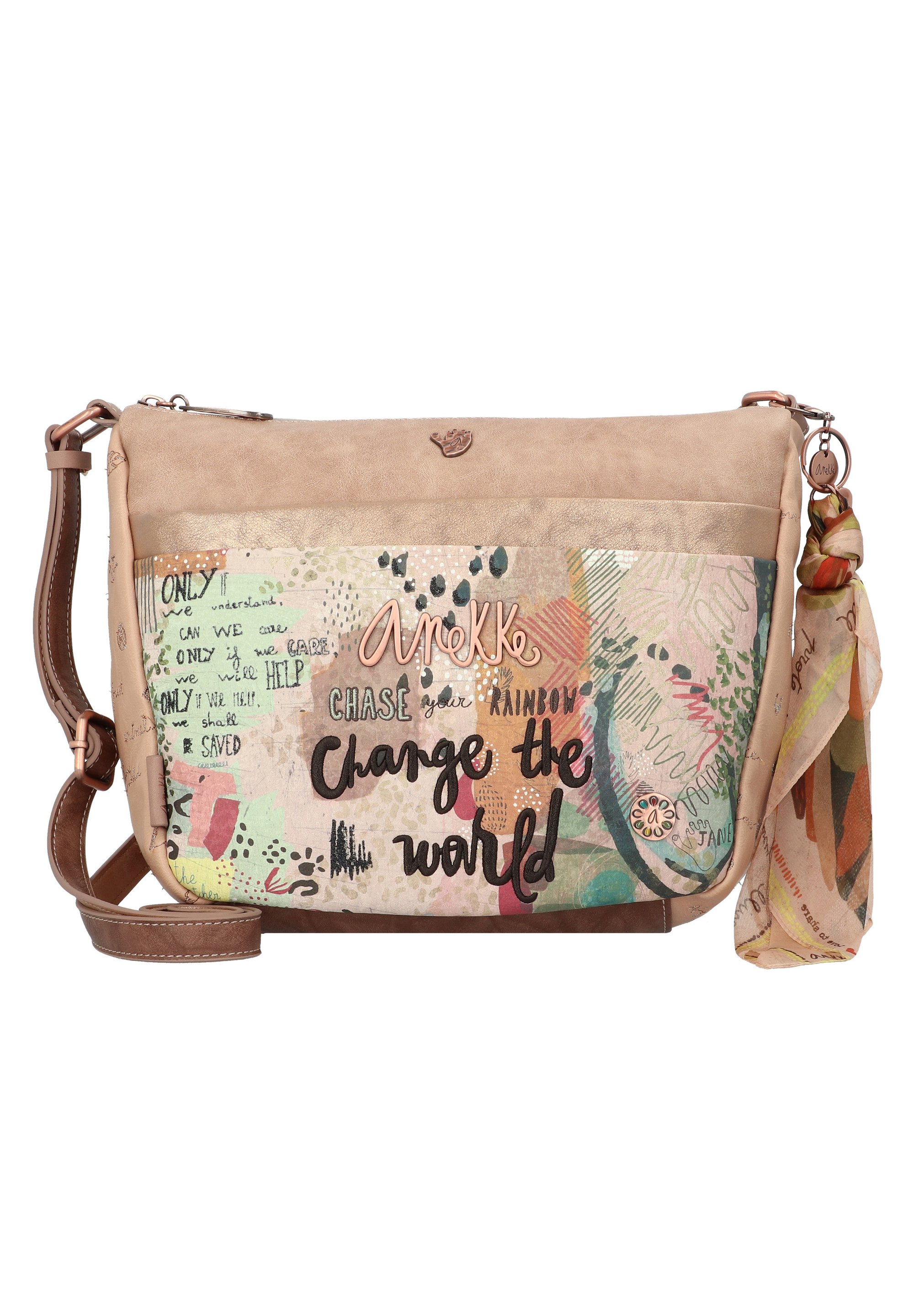 Sac Bandoulière Mini Anekke Mademoiselle – Multicolor, Compartiment Smartphone, Bandoulière Réglable 80-150 Cm