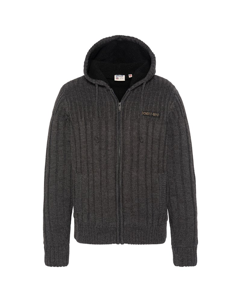 Schott Cardigan - h.anthracite
