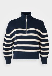 STITCH 1/2 ZIP - Jersey de punto - desert sky/ivory petal