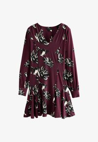 Sélectionné, burgundy red floral print