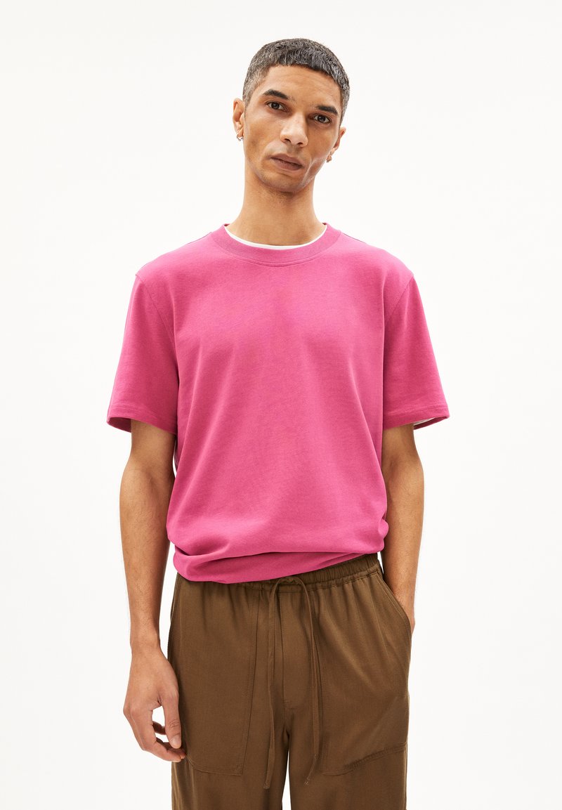 ARMEDANGELS MAARKUS SOLID - T-shirt basic - crushed berry