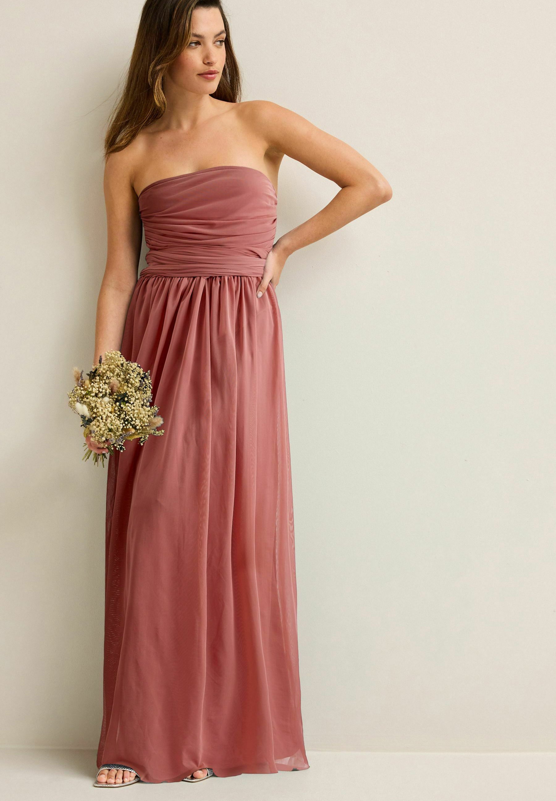 Next MESH MULTIWAY BRIDESMAID WEDDING MAXI DRESS STANDARD - Occasion wear - rose pink/pink