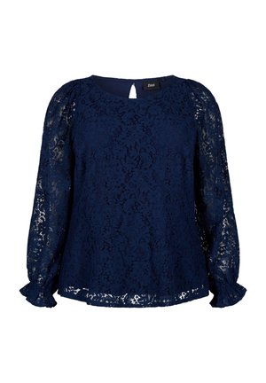 WITH LONG SLEEVES - Bluse - navy blazer